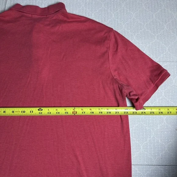 Ralph Lauren Polo Shirt Men's Large Coral Pink Custom Slim Fit Flesh Pony Soft - Picture 4 of 5